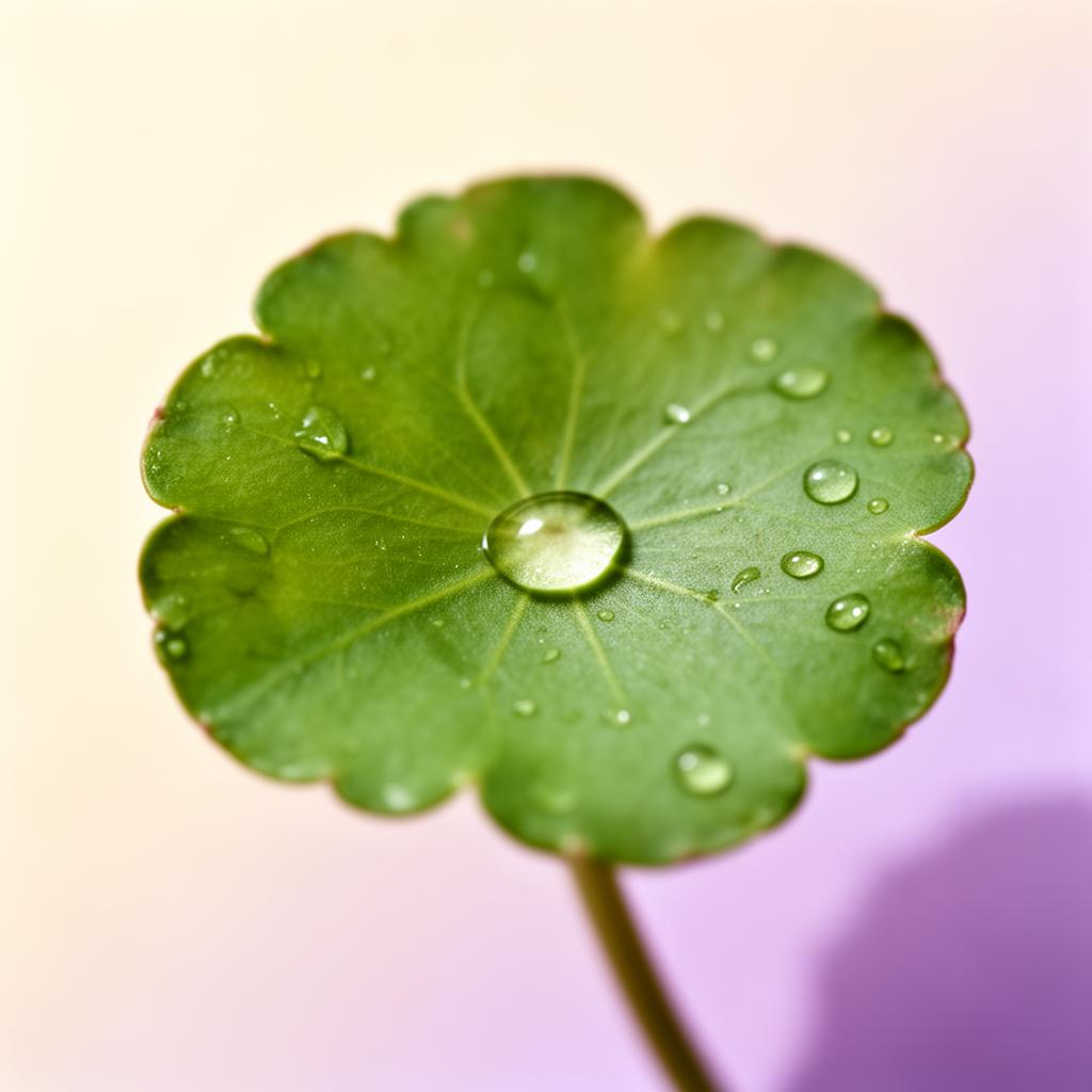 Gota de agua sobre hoja verde, frescura natural